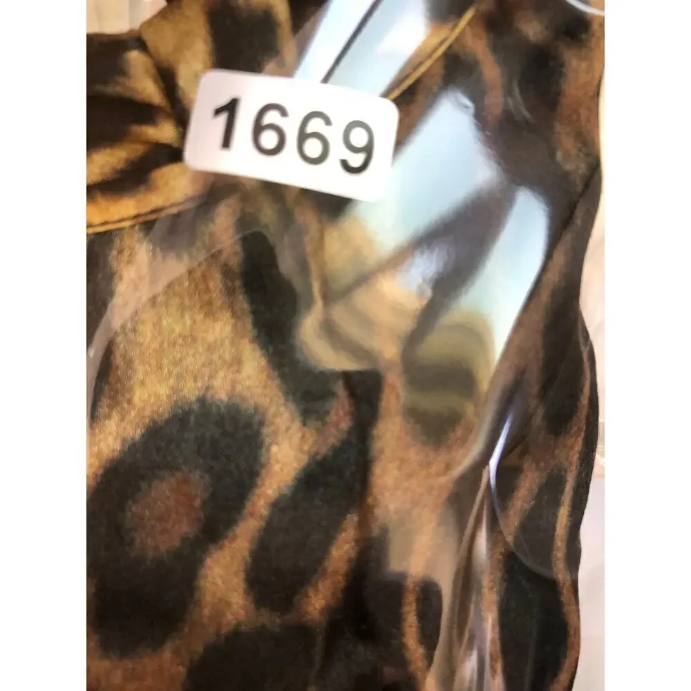 The Kooples Leopard Dress Silk Long Sleeve Mini L
